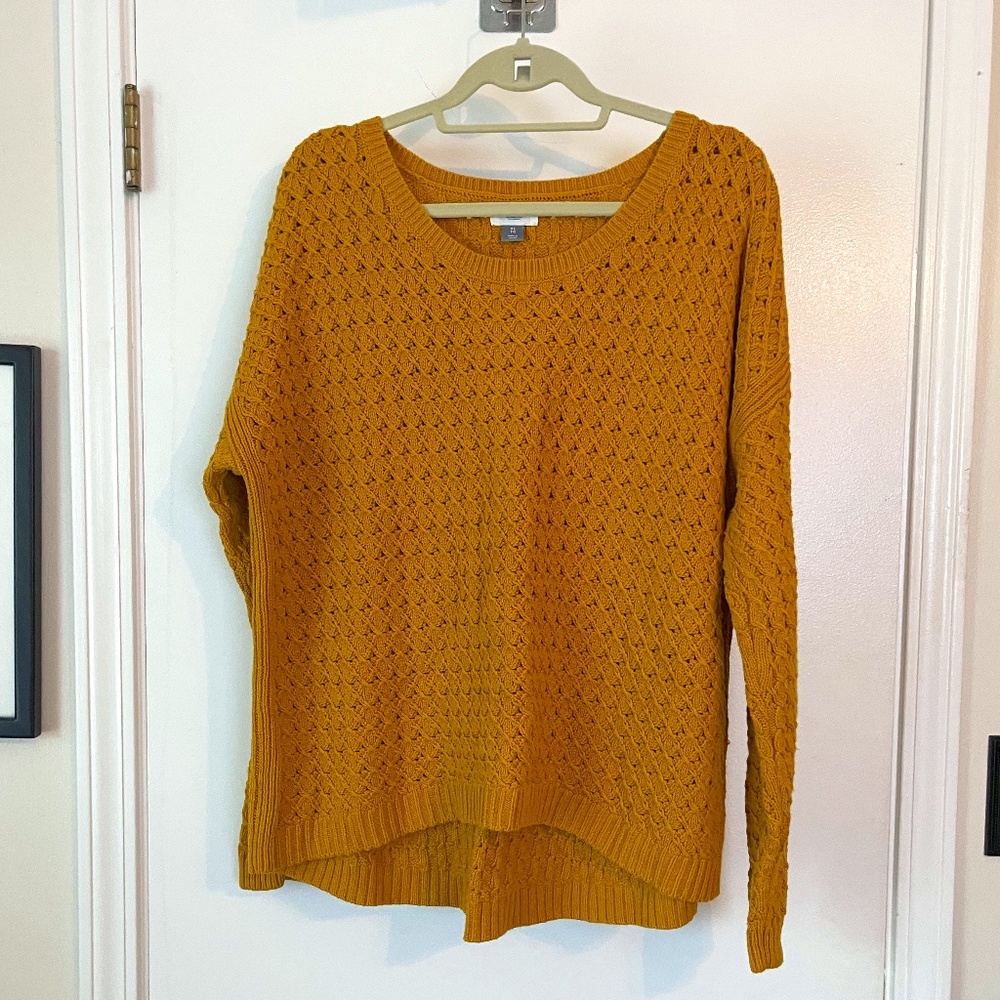Old Navy Sweater Popcorn Stitch Pullover Crew Neck